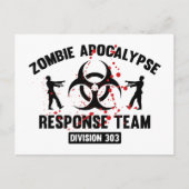 Zombie Apokalypse Response Team Postkarte (Vorderseite)
