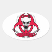 Zombie Apokalypse rw Ovaler Aufkleber (Vorderseite)