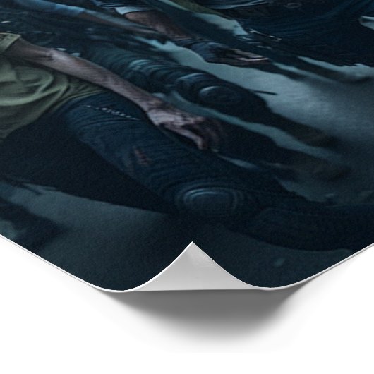 Zombie Apokalypse Scene Poster (Ecke)