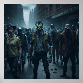 Zombie Apokalypse Scene Poster