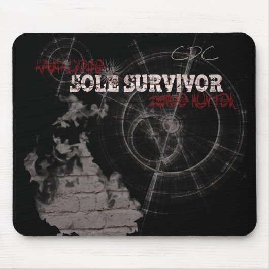Zombie Apokalypse Sole Survivor Mouse Pad Mousepad (Vorne)