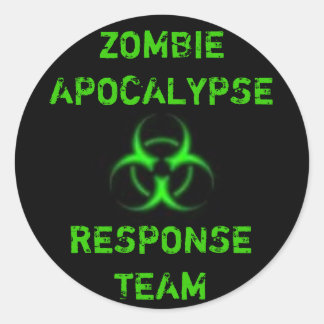 Zombie-Apokalypse-Team grün Runder Aufkleber