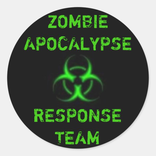 Zombie-Apokalypse-Team grün Runder Aufkleber (Vorderseite)