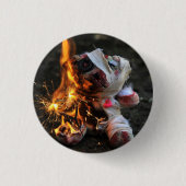 Zombie Apokalypse Teddy Bear Button (Vorderseite)