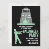 Zombie Apokalypse Thema Escape Room Halloween Einladung (Vorderseite)