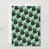 Zombie Apokalypse Thema Escape Room Halloween Einladung (Rückseite)