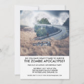 Zombie-Apokalypse Überleben Party Einladung (Vorderseite)