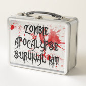 Zombie Apokalypse Überlebenskit Blutplättchen Metall Lunch Box (Vorderseite)