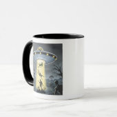 Zombie Apokalypse ufo Entführung Tasse Kaffeetasse (Vorderseite Links)