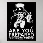 Zombie Apokalypse Uncle Sam Poster (Vorne)