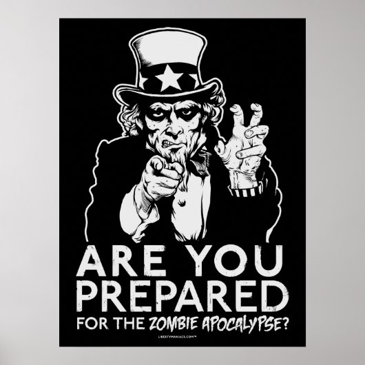 Zombie Apokalypse Uncle Sam Poster (Vorne)