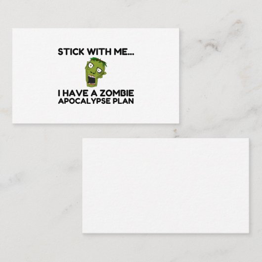 Zombie-Apokalypse Visitenkarte (Vorne/Hinten)