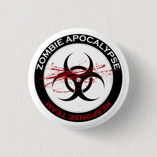 Zombie-Apokalypse-Warteteam-Knopf Button (Vorderseite)