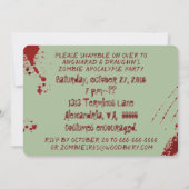 Zombie-Apokalypse Wir sind tot im Retro-Zeichen Ha Einladung (Rückseite)