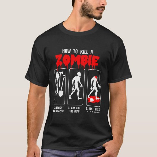 Zombie Apokalypse Zombie Halloween Night T-Shirt (Vorderseite)