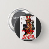 Zombie-Apokalypseknöpfe Button (Vorne & Hinten)