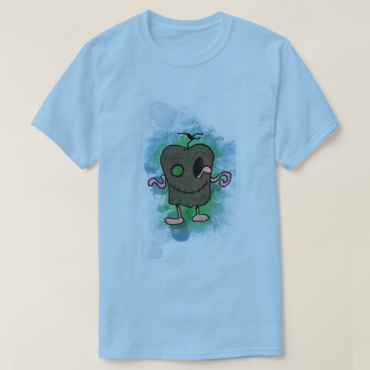 Zombie Apple Blue T-Shirt (Design vorne)