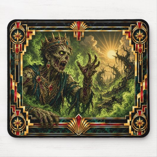 Zombie, Art Deco Mythisch Mousepad (Vorne)