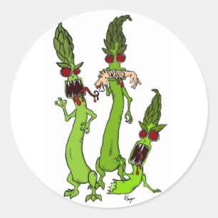 Zombie Asparagus Stickers