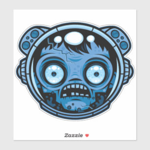 Zombie Astronaut Aufkleber