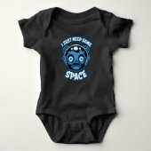 Zombie Astronaut braucht etwas Platz Baby Strampler (Vorderseite)