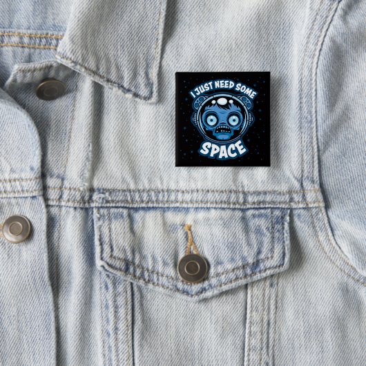 Zombie Astronaut braucht etwas Platz Button (Beispiel)