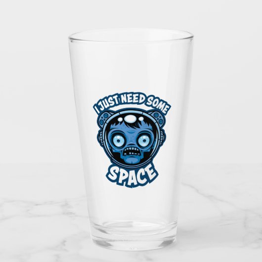 Zombie Astronaut braucht etwas Platz Glas (Vorderseite)