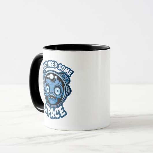 Zombie Astronaut braucht etwas Platz Tasse (Vorderseite Links)