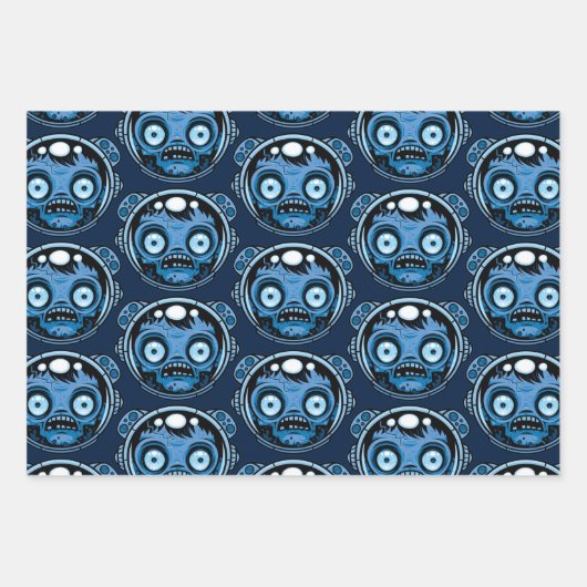 Zombie Astronaut Geschenkpapier Set (Vorderseite 2)