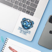Zombie Astronaut ist gut Aufkleber (Laptop mit iPhone)