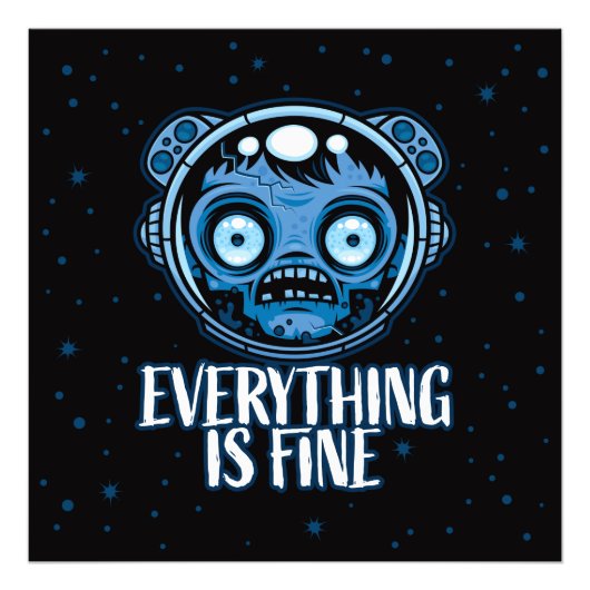Zombie Astronaut ist gut Fotodruck (Vorne)