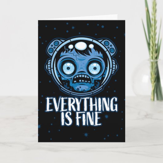 Zombie Astronaut ist gut Karte (Vorderseite)