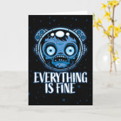 Zombie Astronaut ist gut Karte (Gelbe Blume)