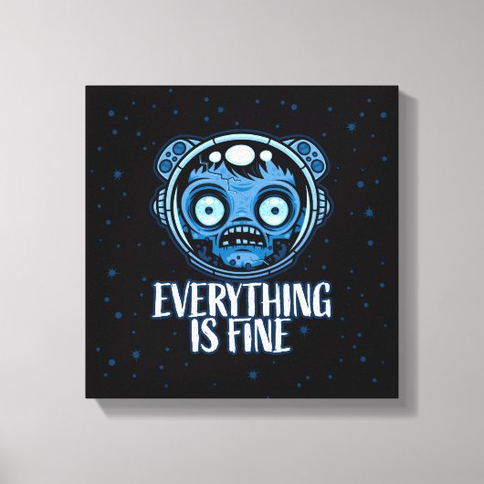 Zombie Astronaut ist gut Leinwanddruck (Vorderseite)