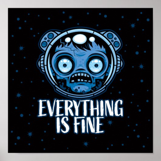Zombie Astronaut ist gut Poster (Vorne)