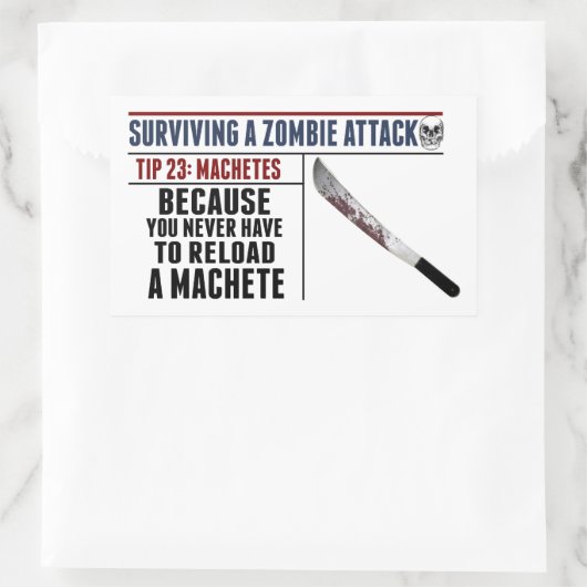ZOMBIE ATTACK 23 Aufkleber (Tasche)