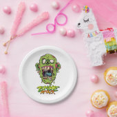 Zombie Attack Beängstigende Monsterkreatur Pappteller (Party)