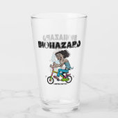Zombie auf dem Fahrrad Glas (Rückseite)
