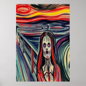 Zombie auf der Brücke | AI Art Poster (Vorne)