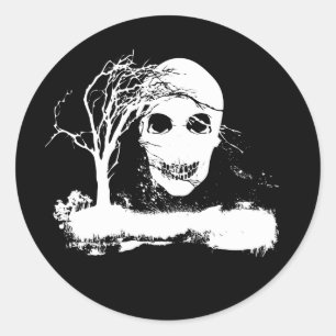 Zombie-Aufkleber Runder Aufkleber