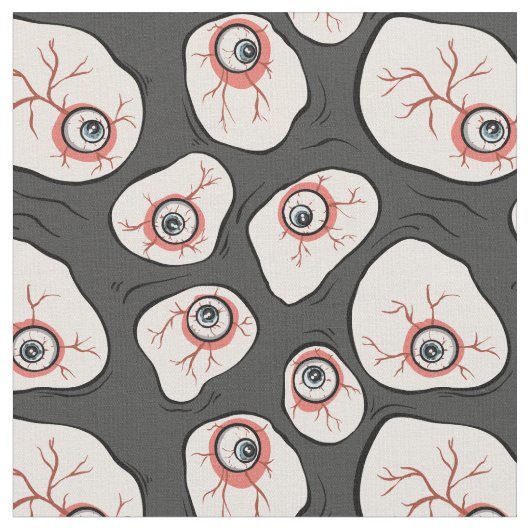 Zombie Augen blutig Halloween  Stoff (Nahaufnahme)