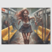 Zombie-Ausbruch auf der Entgleisungsseite Seidenpapier (Vorderseite)