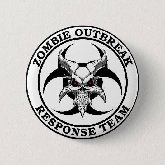 Zombie-Ausbruch-Biogefährdung-Dämon Button (Vorderseite)