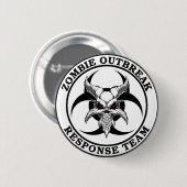 Zombie-Ausbruch-Biogefährdung-Dämon Button (Vorne & Hinten)