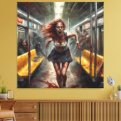 Zombie-Ausbruch Leinwanddruck (Insitu (Wohnzimmer))