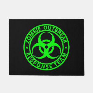 Zombie-Ausbruch-Reaktionsteam Neon-Grün Fußmatte