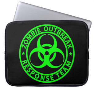 Zombie-Ausbruch-Reaktionsteam Neon-Grün Laptopschutzhülle