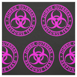 Zombie-Ausbruch-Reaktionsteam Neonpink Stoff