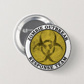 Zombie-Ausbruch-Warteteam (Biogefährdung) Button (Vorne & Hinten)