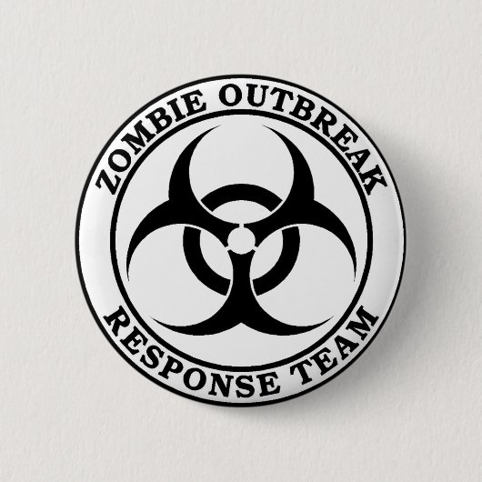 Zombie-Ausbruch-Warteteam (Biogefährdung) Button (Vorderseite)